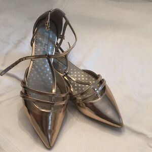 Boden Gold Pointed Toe Women’s Flats